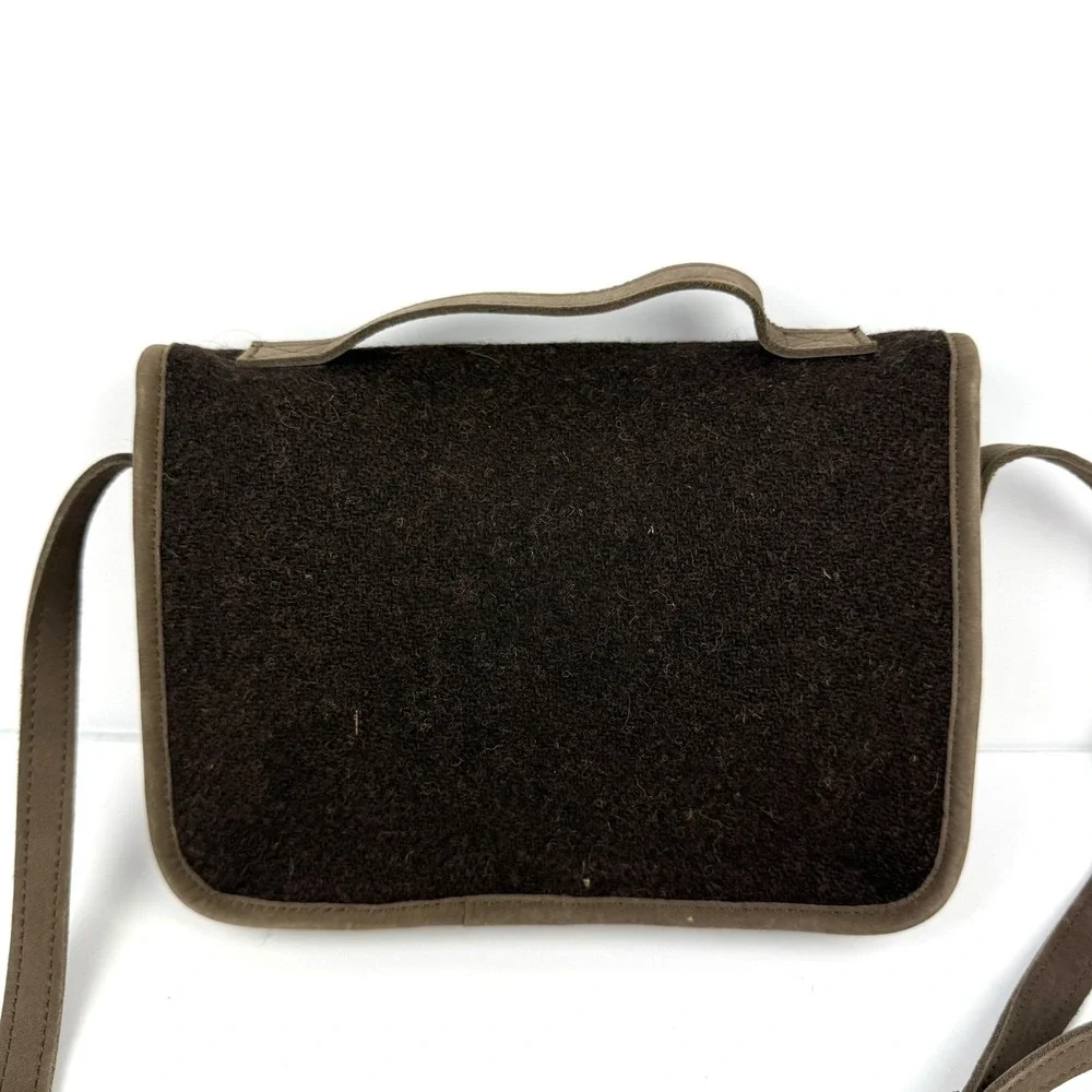 Walker Slater Harris Tweed Small Satchel Brown Wool Shoulder Bag Brand New